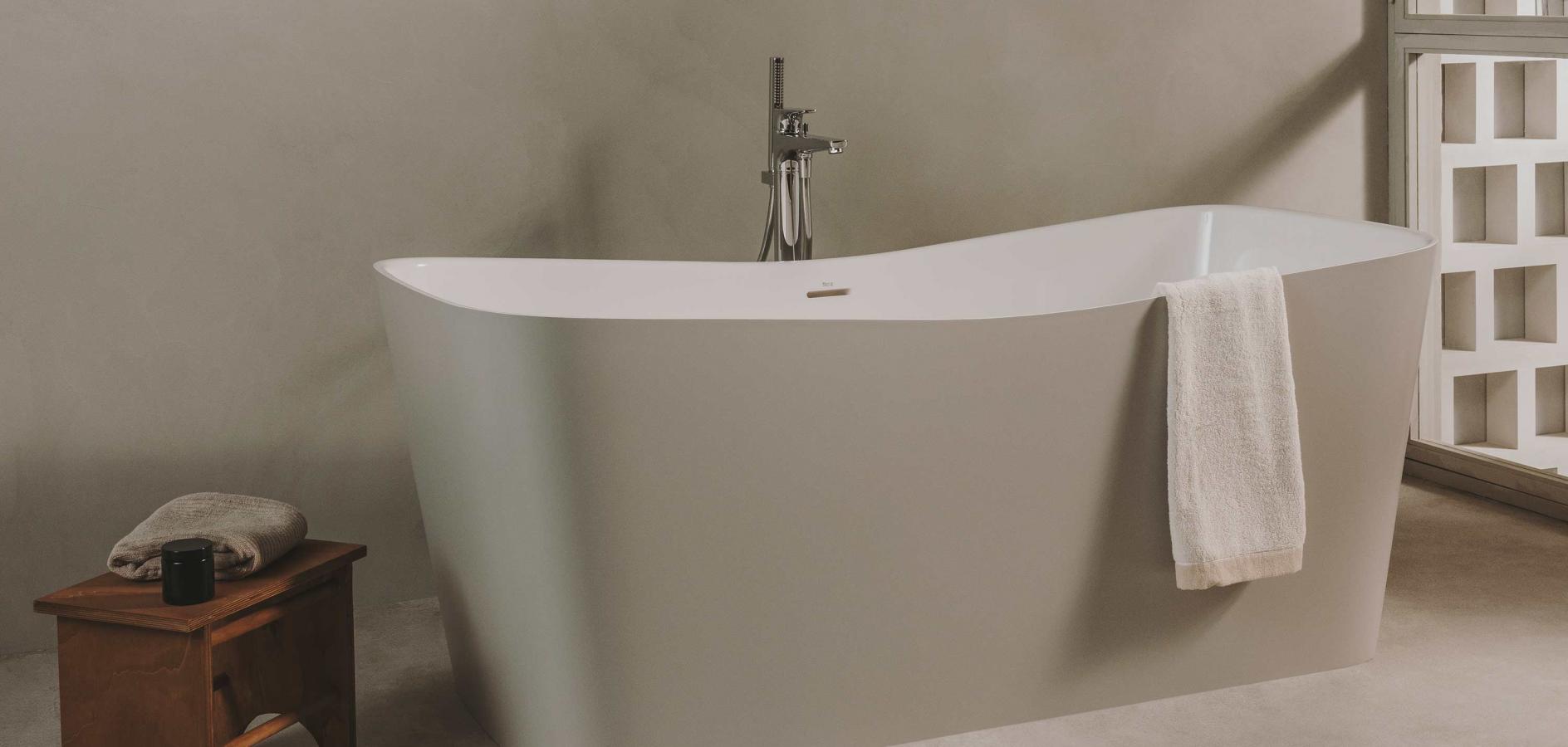 Roca Maui 1500 x 790 x 590 mm Stonex® Küvet ( Click-Clack Sifonlu )