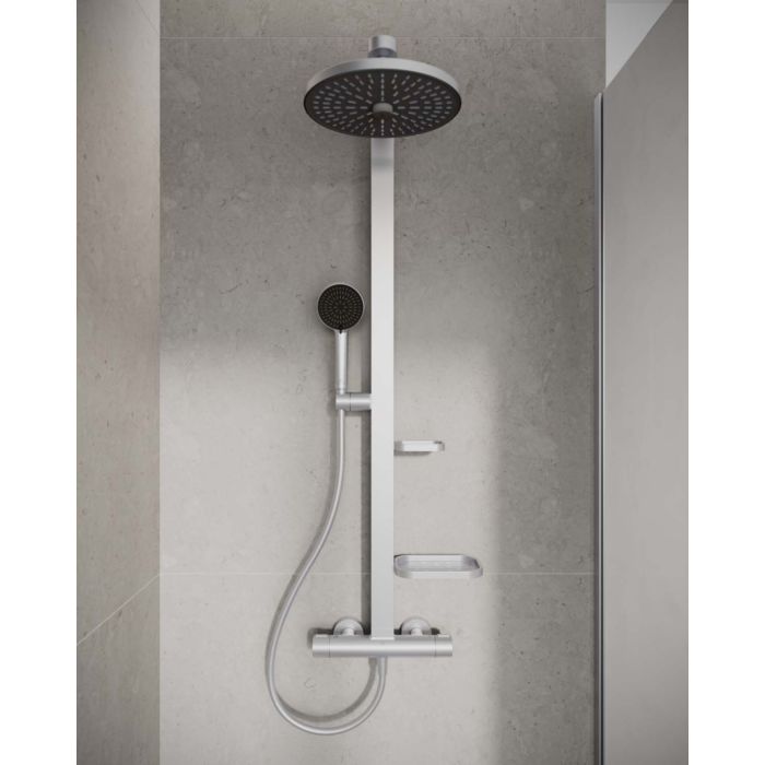 Ideal Standard Ceratherm Alu+ Termostatik Duş Sistemi Silver