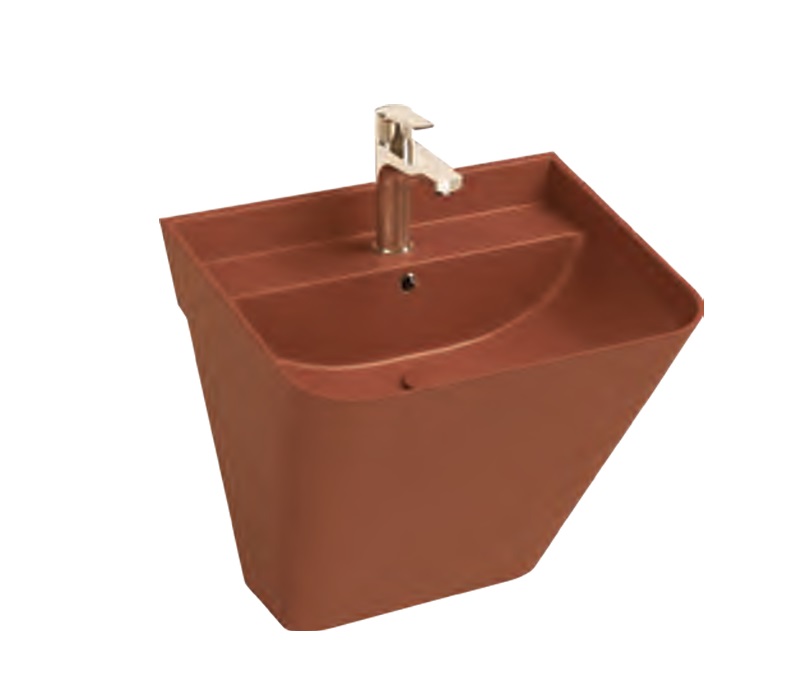 ISVEA SOTT AQUA MONOBLOK ASMA LAVABO 50 CM TERRA COTTA EXTRA DEKORSUZ 10SQ37002-2V
