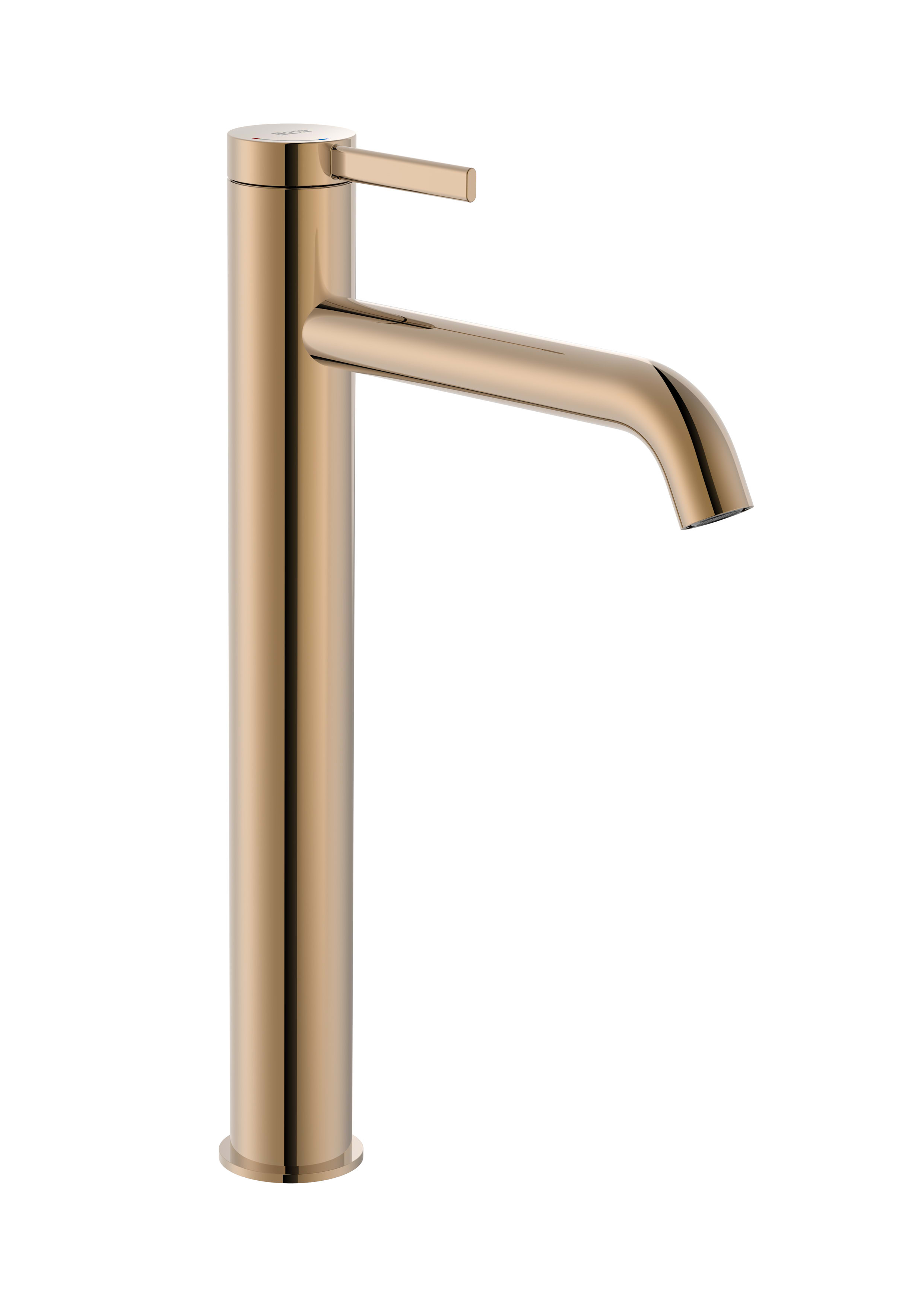 ROCA ONA Yüksek Lavabo Bataryası, Click Clack Sifonlu, Cold Start Rose Gold A5A349ERG0