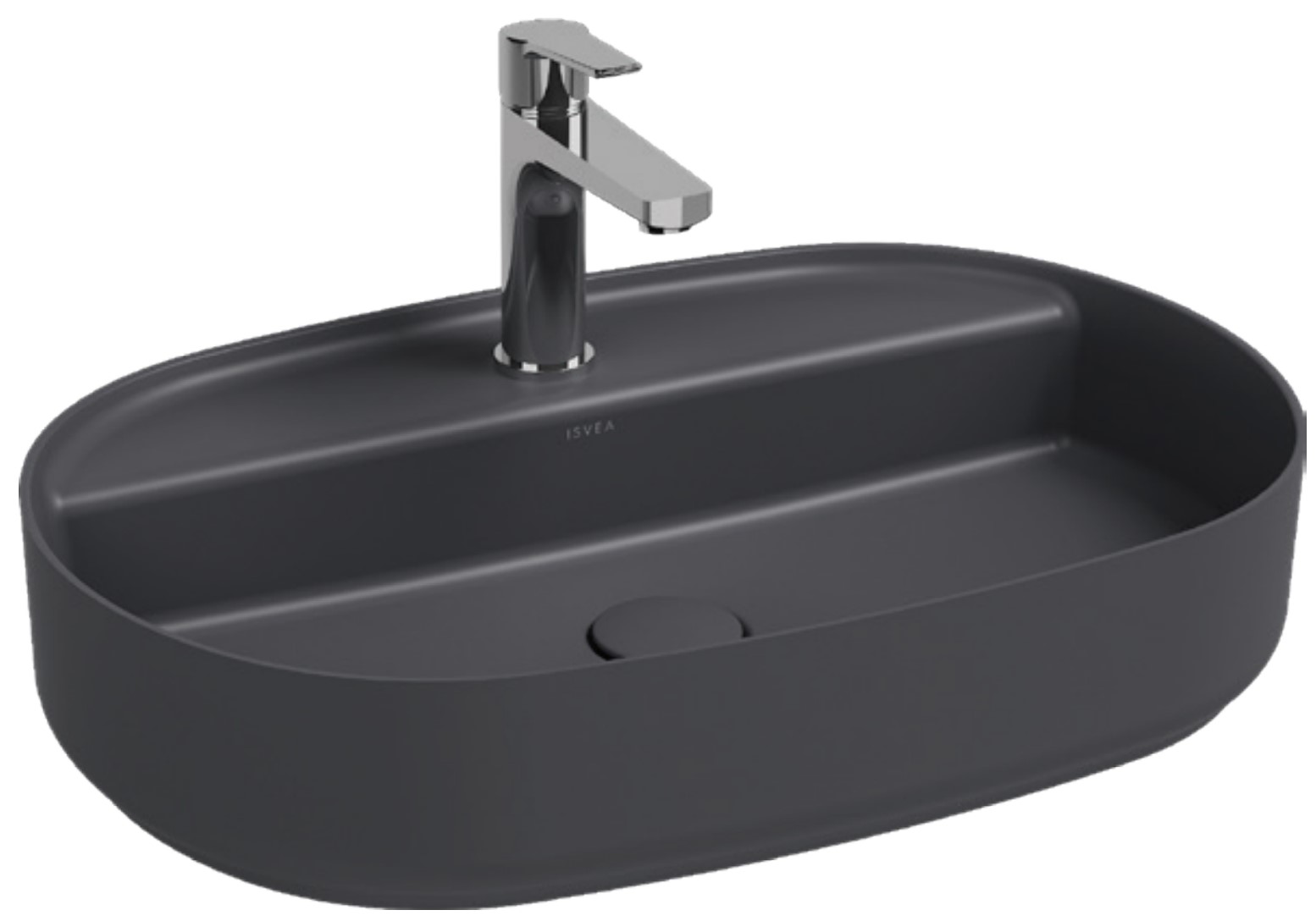 ISVEA İNFİNİTY BATARYA DELİKLİ T.Ü 60CM LAVABO ANTRASIT 10NF65060-2C