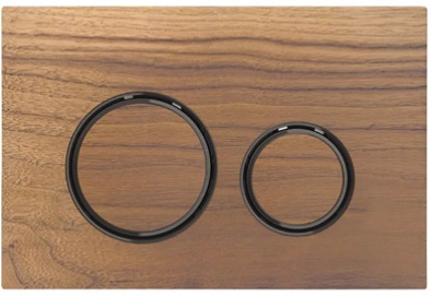Geberit Sigma 50 Round (Eski Sigma21) Siyah Krom Buton- Ahşap Yüzey 115.651.jx.1