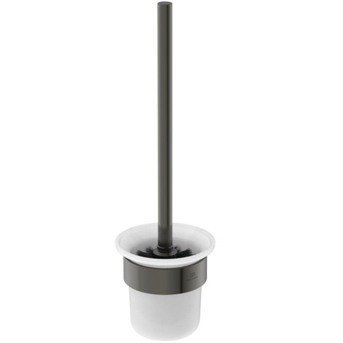Ideal Standard Conca Duvara Monte Cam Tuvalet Fırçası-Magnetic Grey-Yuvarlak T4495A5