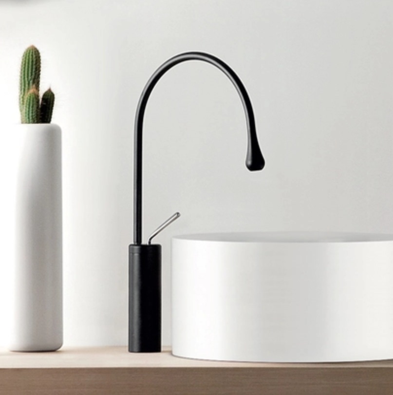 GESSI GOCCIA Yüksek Lavabo Bataryası 33609 Mat Siyah TEŞHİR
