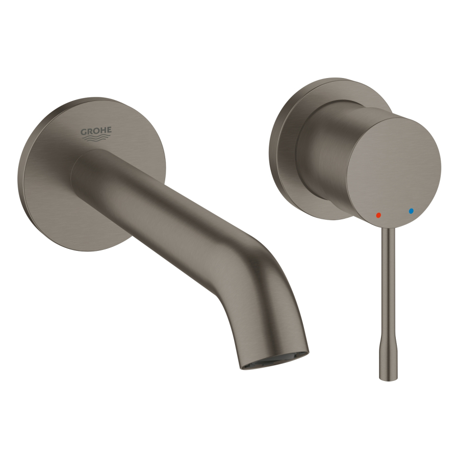 Grohe Essence Lavabo Bataryası 2 Delikli Duvardan Brushed Hard Graphite 29192AL1