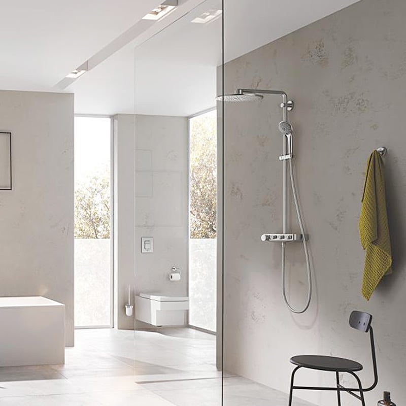 Grohe Euphoria SmartControl 310 Duş sistemi Duvara monte termostatik bataryalı duş sistemi Paslanmaz Çelik 26507DC0