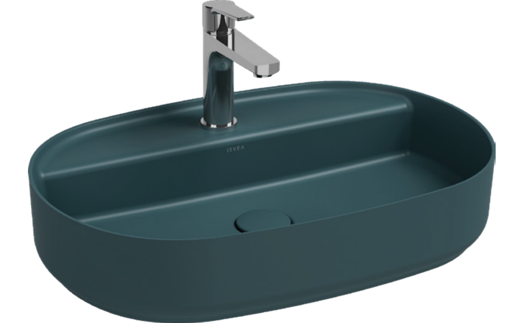 ISVEA İNFİNİTY BATARYA DELİKLİ T.Ü 60CM LAVABO PETROL YEŞİLİ 10NF65060-2P