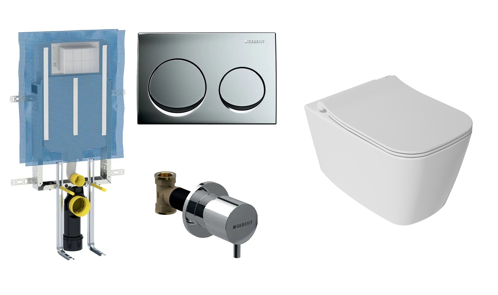 Geberit Alpha Gömme Rezervuar Seti & Isvea Vea Rimless Klozet Seti Kampanyası