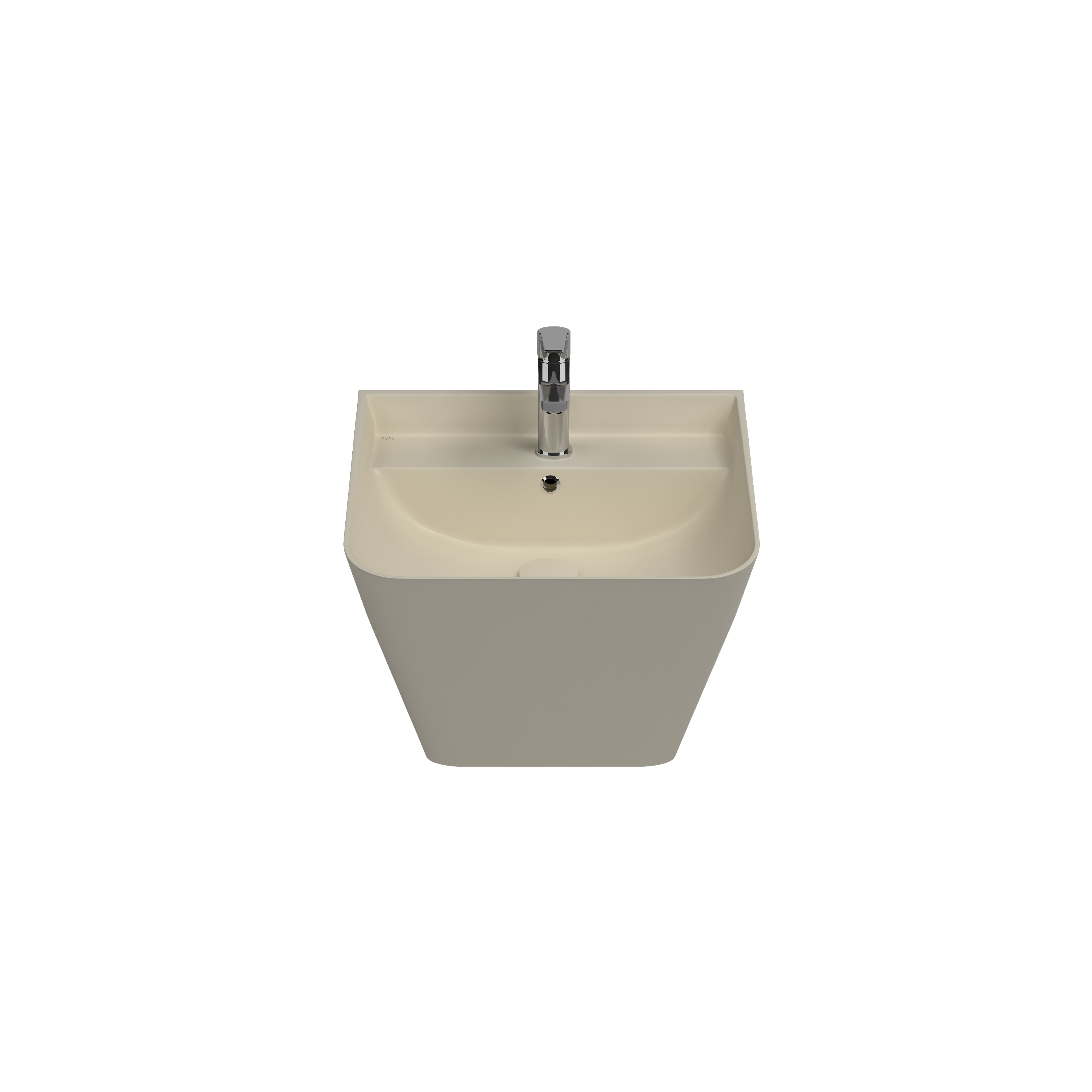 ISVEA SOTT AQUA MONOBLOK ASMA LAVABO 50 CM FİLDİŞİ EXTRA DEKORSUZ 10SQ37002-2K