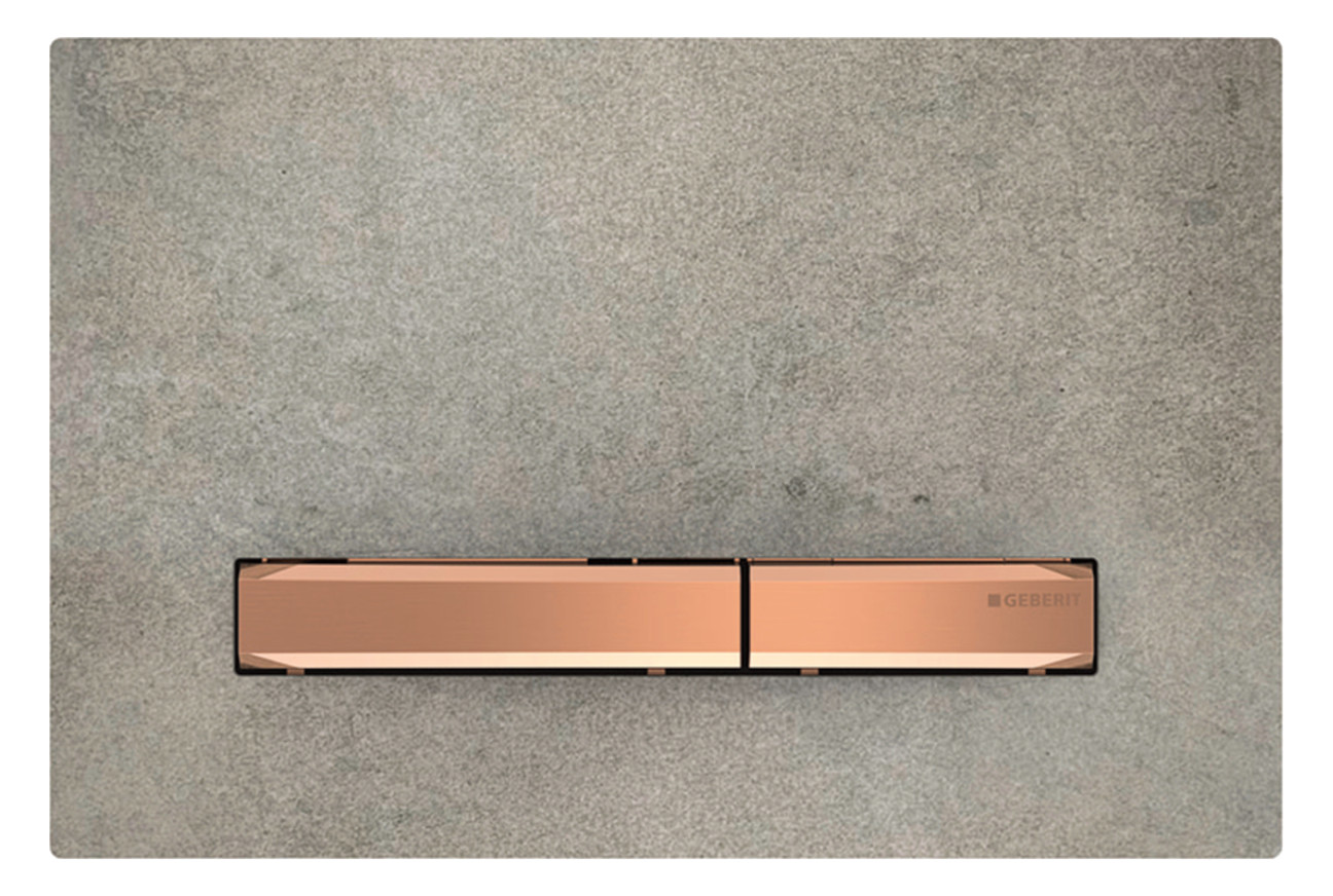 Geberit Kumanda Kapağı Sigma50 Square Çift Basmalı Beton / Bronz 115.670.JV.2