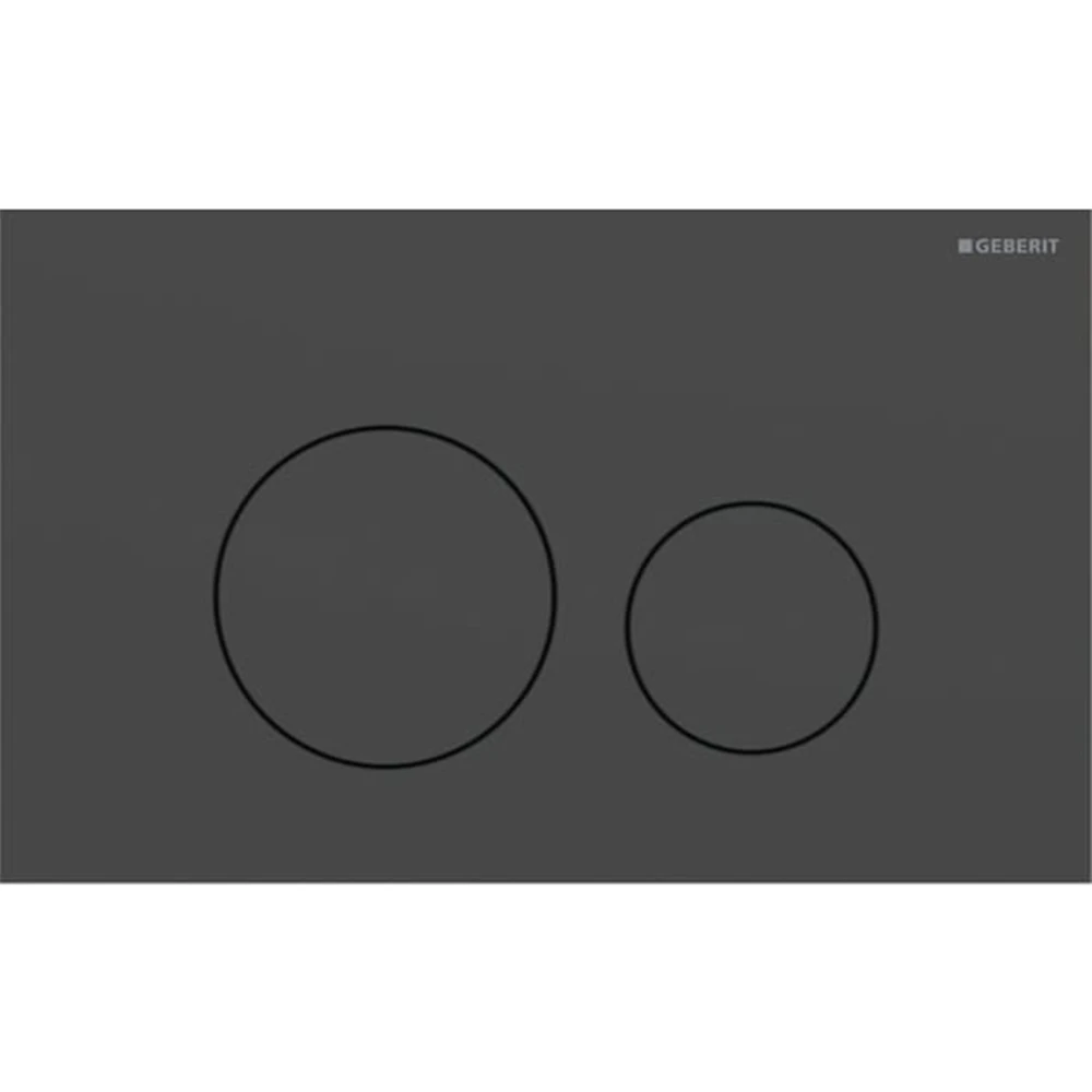 Geberit Kumanda Kapağı Sigma40 Round - Çift Basmalı Antrasit Cam 115.628.JK.1