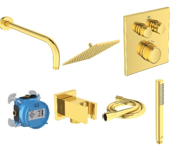 Ideal Standard Ceratherm Navigo Ankastre Set Altın