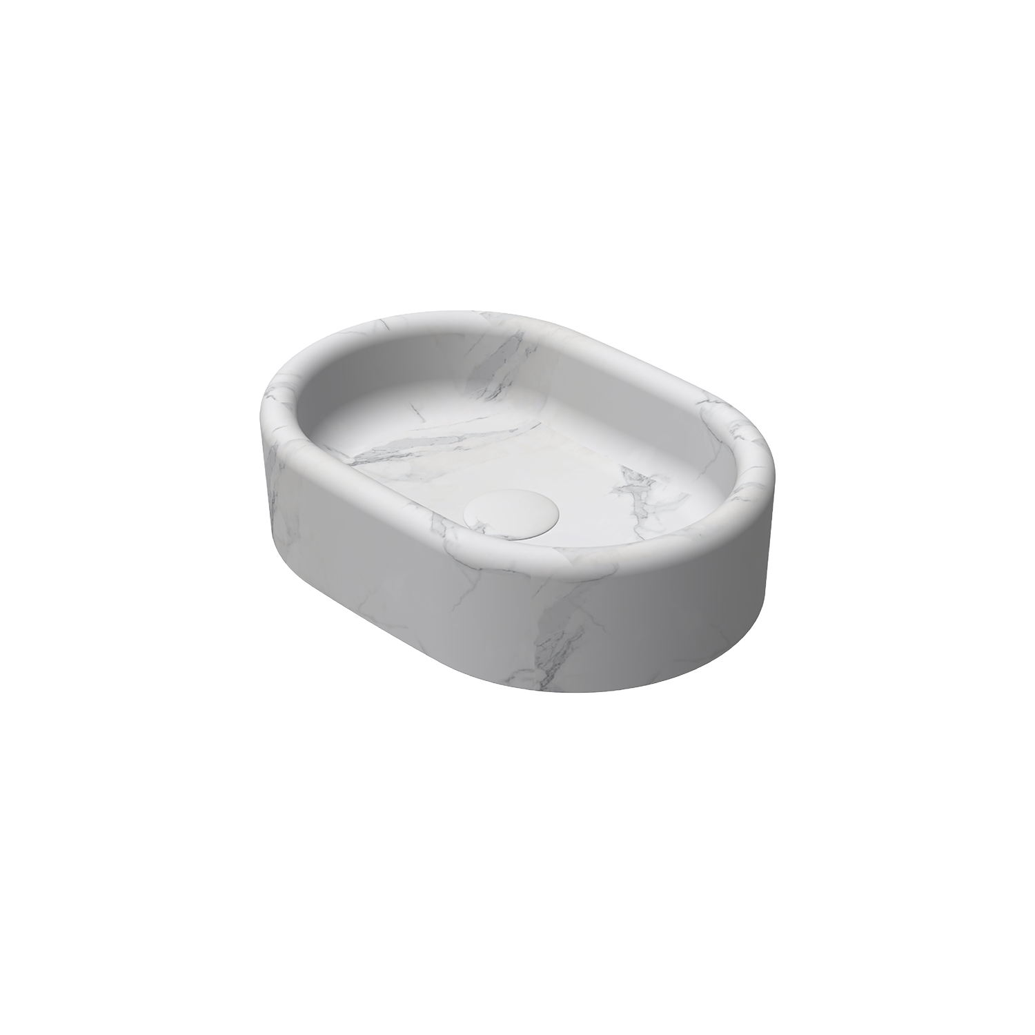 ISVEA Curvo Marmo White Desenli Lavabo 60 cm 10CR66060-MW