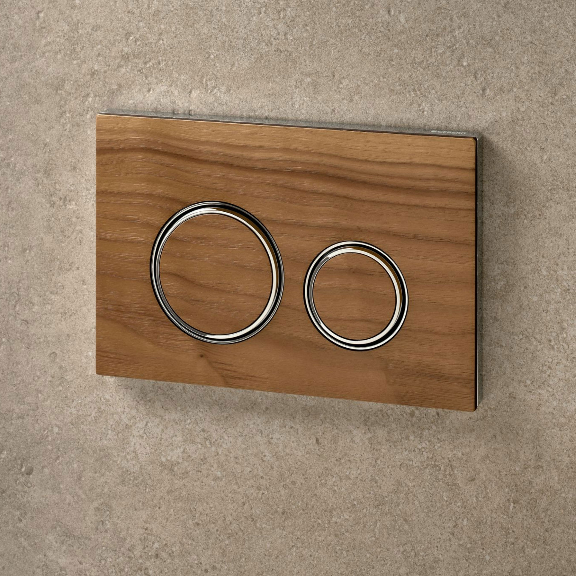 Geberit Sigma 50 Round (Eski Sigma21) Krom buton- Ahşap Krom 115.884.JX.1