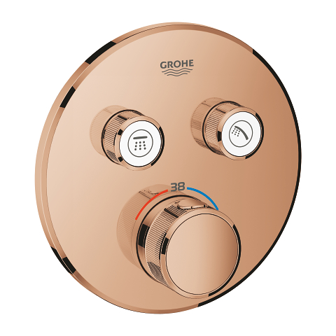 Grohe Grohtherm SmartControl Çift valfli akış kontrollü, ankastre termostatik duş bataryası Warm Sunset 29119DA0