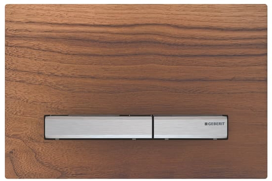 Geberit Kumanda Kapağı Sigma50 Square Çift Basmalı Ahşap Krom 115.788.JX.2