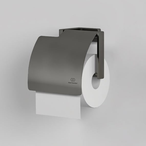 Ideal Standard Conca Kapaklı Tuvalet Kağıtlığı-Magnetic Grey-Kare  T4496A5