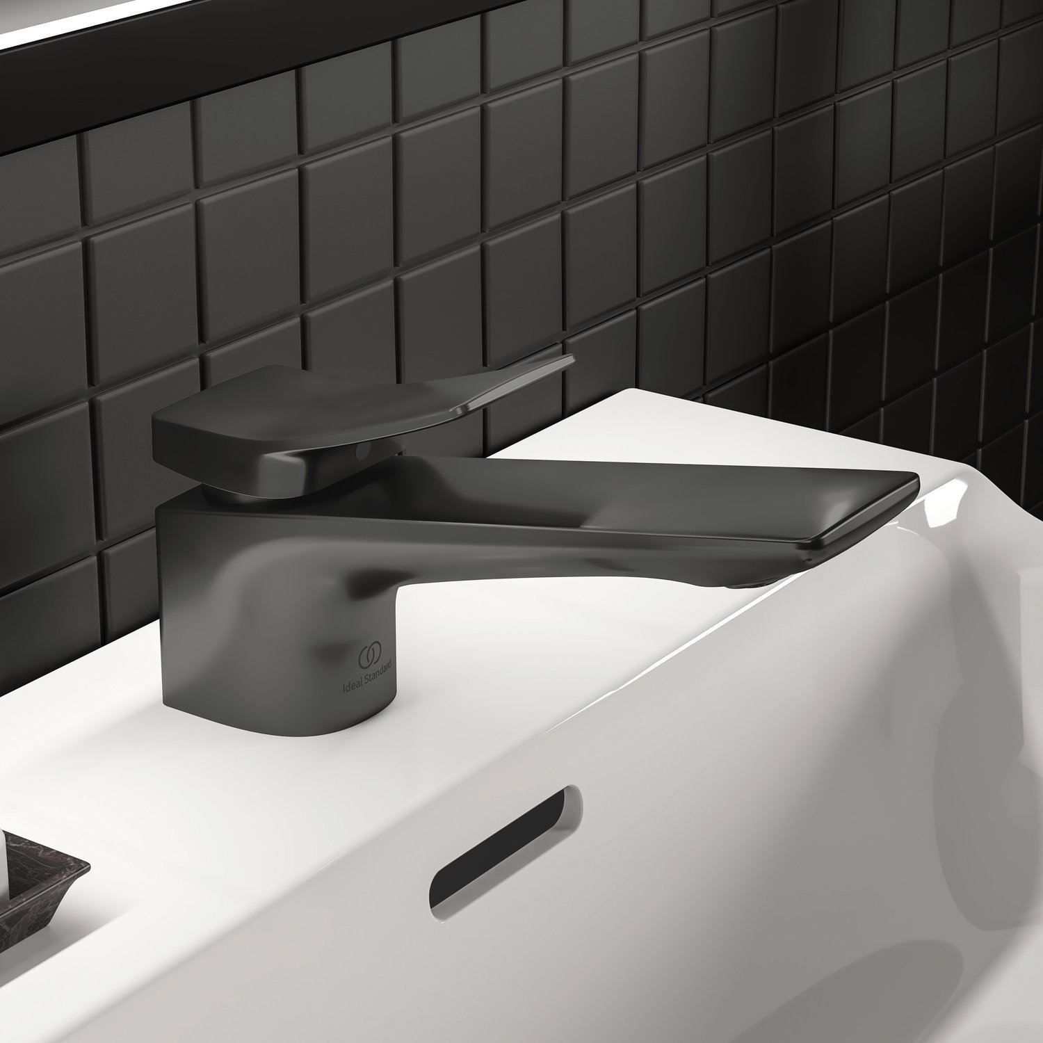 Ideal Standard  Conca Lavabo Bataryası-Magnetic Grey-Sifon Kumandalı BC753A5