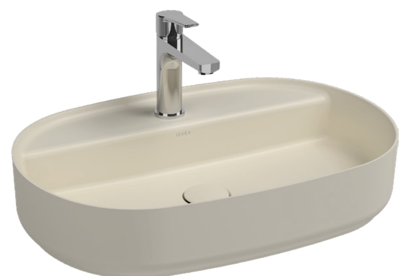 ISVEA İNFİNİTY BATARYA DELİKLİ T.Ü 60CM LAVABO FİLDİŞİ 10NF65060-2K