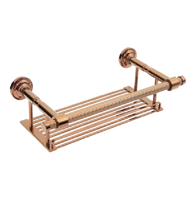 Aksy Pirinç Line Metal Etajer 5562 Pvd Rose