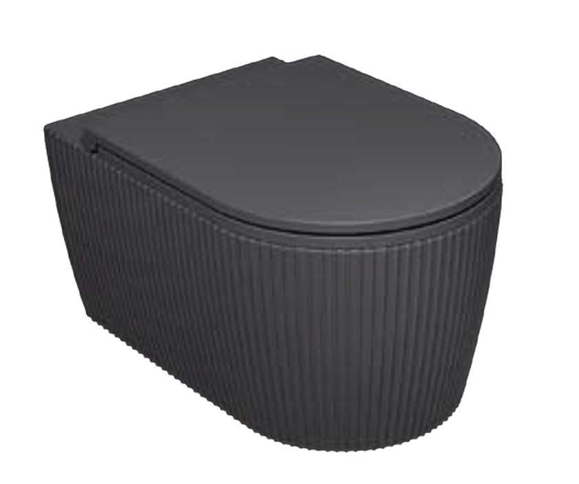 ISVEA SINTESI  CleaRim Plus Vortex Asma Klozet Antrasit 10SI02001-2C ( KLOZET KAPAĞI DAHİLDİR)