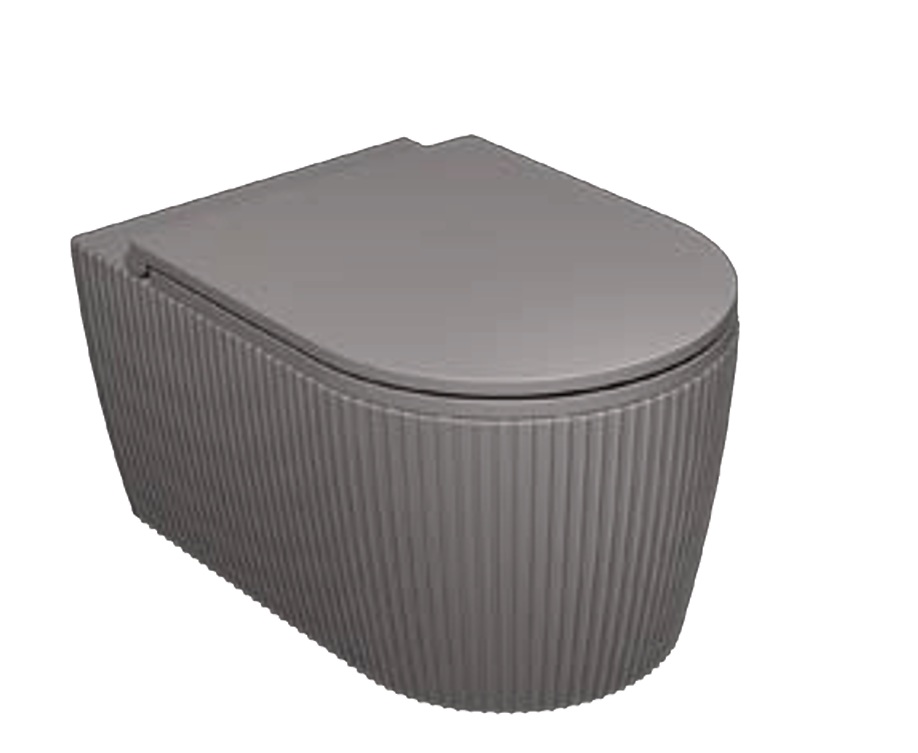 ISVEA SINTESI  CleaRim Plus Vortex Asma Klozet Taş Gri 10SI02001-2V ( KLOZET KAPAĞI DAHİLDİR)