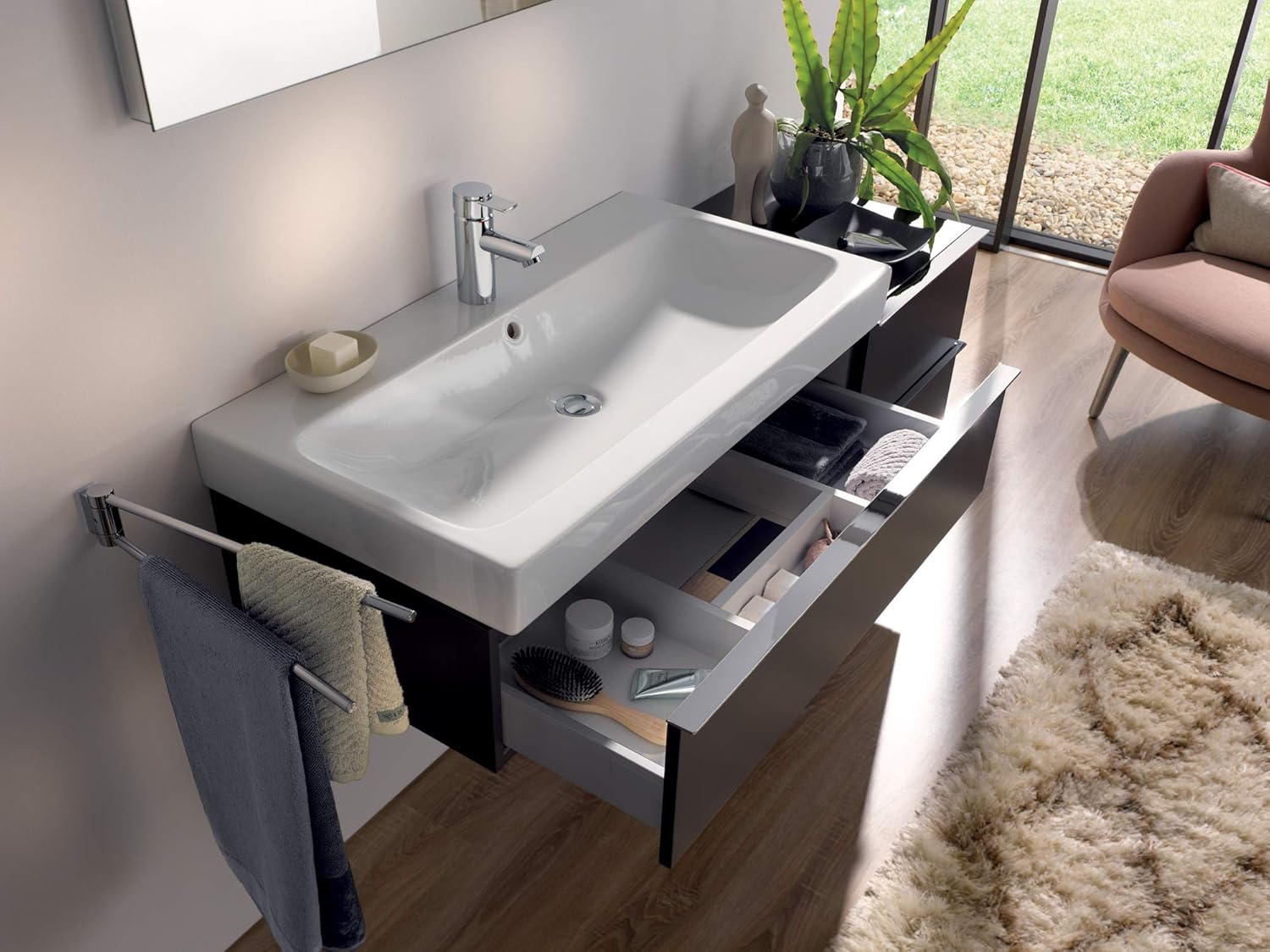 GEBERIT İCON LAVABO B90 BATARYA DELİĞİ ORTADA 124090000
