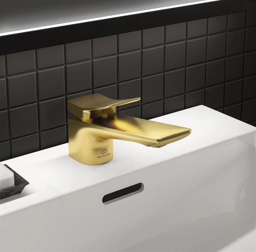 Ideal Standard Conca Lavabo Bataryası-Brushed Gold-Sifon Kumandalı BC753A2