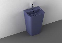 ISVEA SOTT AQUA MONOBLOK YERDEN LAVABO 50 CM MAVİ EXTRA DEKORSUZ DELİKLİ 10SQ37001