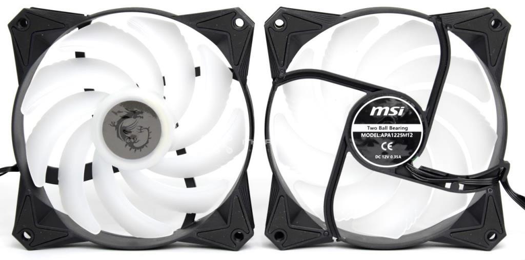 MSI 120mm Fan 4 pin Pwm + 5v 3pin - Apa1225m12 Mag 240r 360)