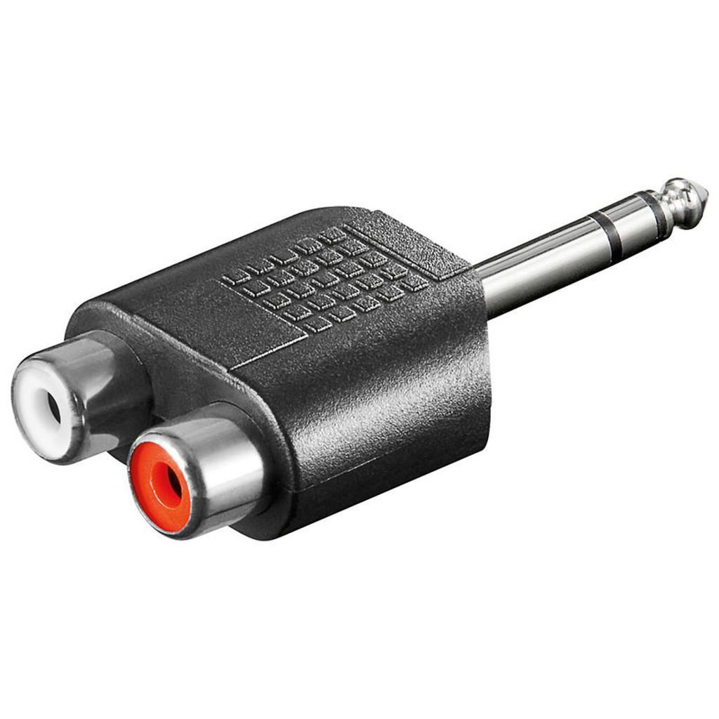 6.3 mm Stereo Erkek-2 Rca Dişi Çevirici