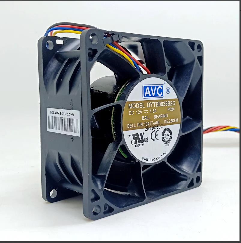 AVC 8038 12V çift bilyalı yüksek hızlı fan DYTB0838B2G 8cm bilgisayar sunucu kasası fanı