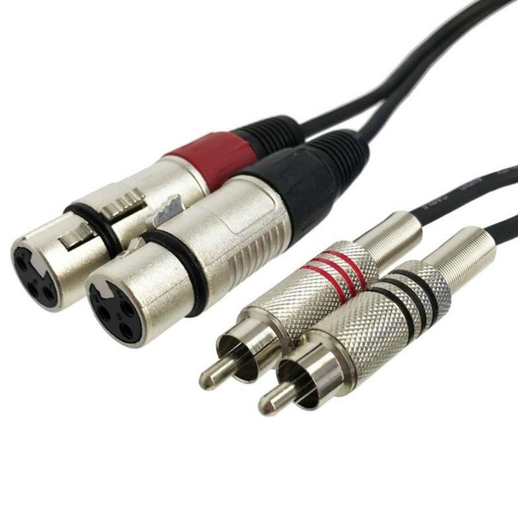 2 Rca - 2 Xlr Dişi Kablo 3 Metre