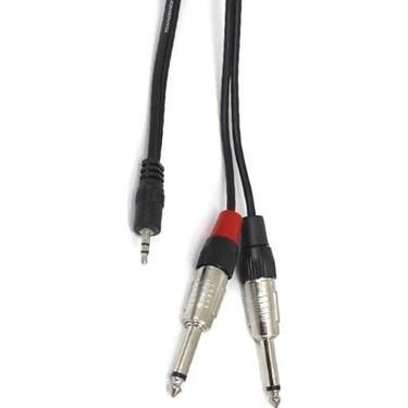 3.5 mm Stereo to 2x6.3 mm Mono Kablo 15 metre