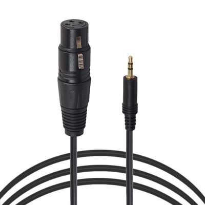 3.5 mm Stereo Erkek to Xlr Dişi Bilgisayar Mikrofon Kablosu 3 metre