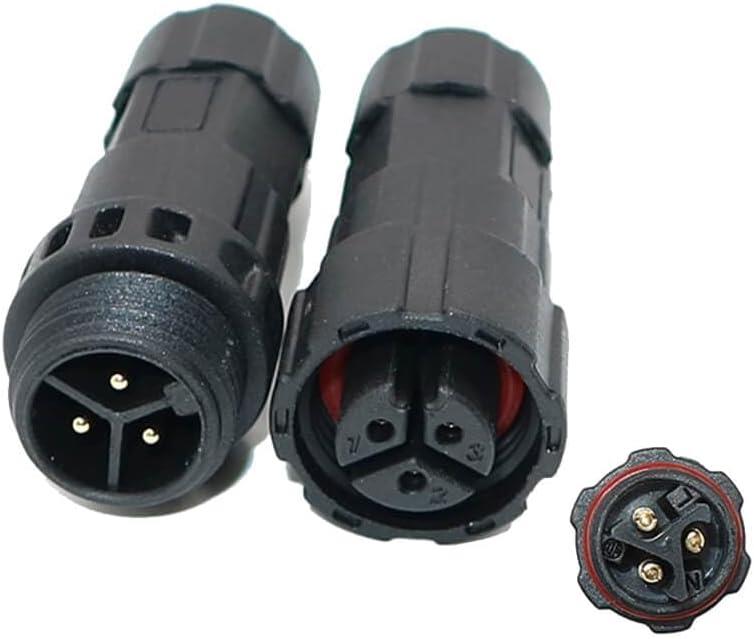 Su Geçirmez 3 Pin Konnektör IP67 Dişi-Erkek Takım 16 mm