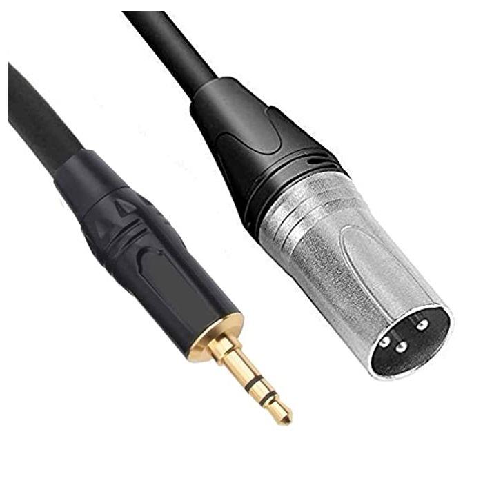3-Pin XLR Erkek - 3,5 mm Stereo Erkek Ses Kablosu 5 metre