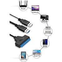 USB 3.0 To Sata 2.5" 3.5" HDD KABLO12V Power Adaptörlü