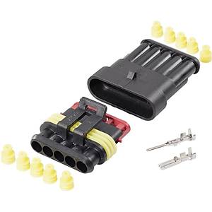 5 Pin S�perseal Su Ge�irmez Ara� Konnekt�r� Di�i-Erkek 15 mm
