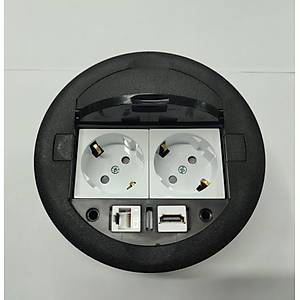 Masa �st� Priz Siyah+ 2 Ad. Priz+1 Ad. Hdm�+1 Ad. Ethernet Ge�i�