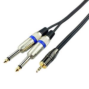 1 Stereo 2x6.3 mm Mono Kablo 3 Metre