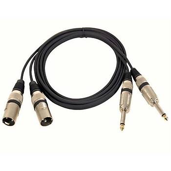 2 x Xlr Erkek 2x6.3mm Mono Kablo 5 Metre