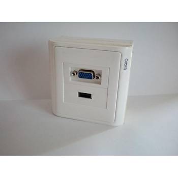 Vga+Usb Duvar Prizi