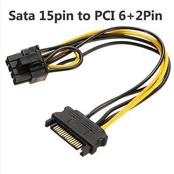8 Pin Pc�-e Sata Power Kablosu