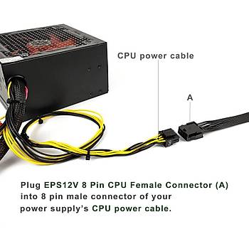 8 pin to 8+4 pin Cpu Kablo evirici
