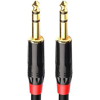 6.3 mm Trs Stereo Erkek-Erkek Kablo 1 metre