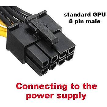 8 Pin - 2x8 Pin Pc�-e Mod�ler Power Kablosu
