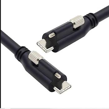 USB 3.1 Type-C to USB Type-C Kilitli Veri G�� Kablosu 3 metre