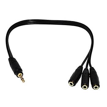 5+1 Ses Sitemi evirici 1 Stereo Erkek-3 Stereo Dii Kablo