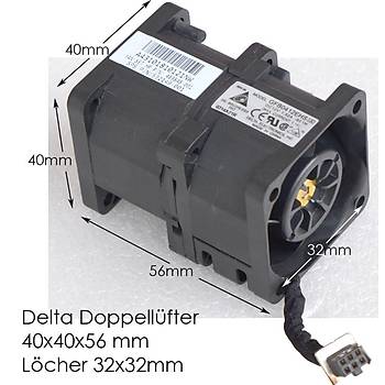 Delta DC12V 1.82A 40x40x56MM So�utucu Fan